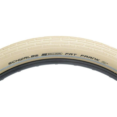 Schwalbe Fat Frank Tire, 26x2.35 Wire Bead Creme with Reflective Sidewalls and K-Guard (Best Schwalbe Mtb Tire)