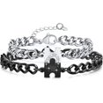 thumbnail image 1 of Pulseras para Parejas Yuxing Acero Inoxidable Corazón y Rompecabezas, 1 of 5