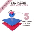thumbnail image 2 of Piso Tatami 5m² 5pz Artes Marciales Gym Foamy 100x100x2cm Azul/Rojo, 2 of 5