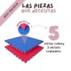 thumbnail image 2 of Piso Tatami 5m² 5pz Artes Marciales Gym Foamy 100x100x2cm Azul/Rojo, 2 of 5