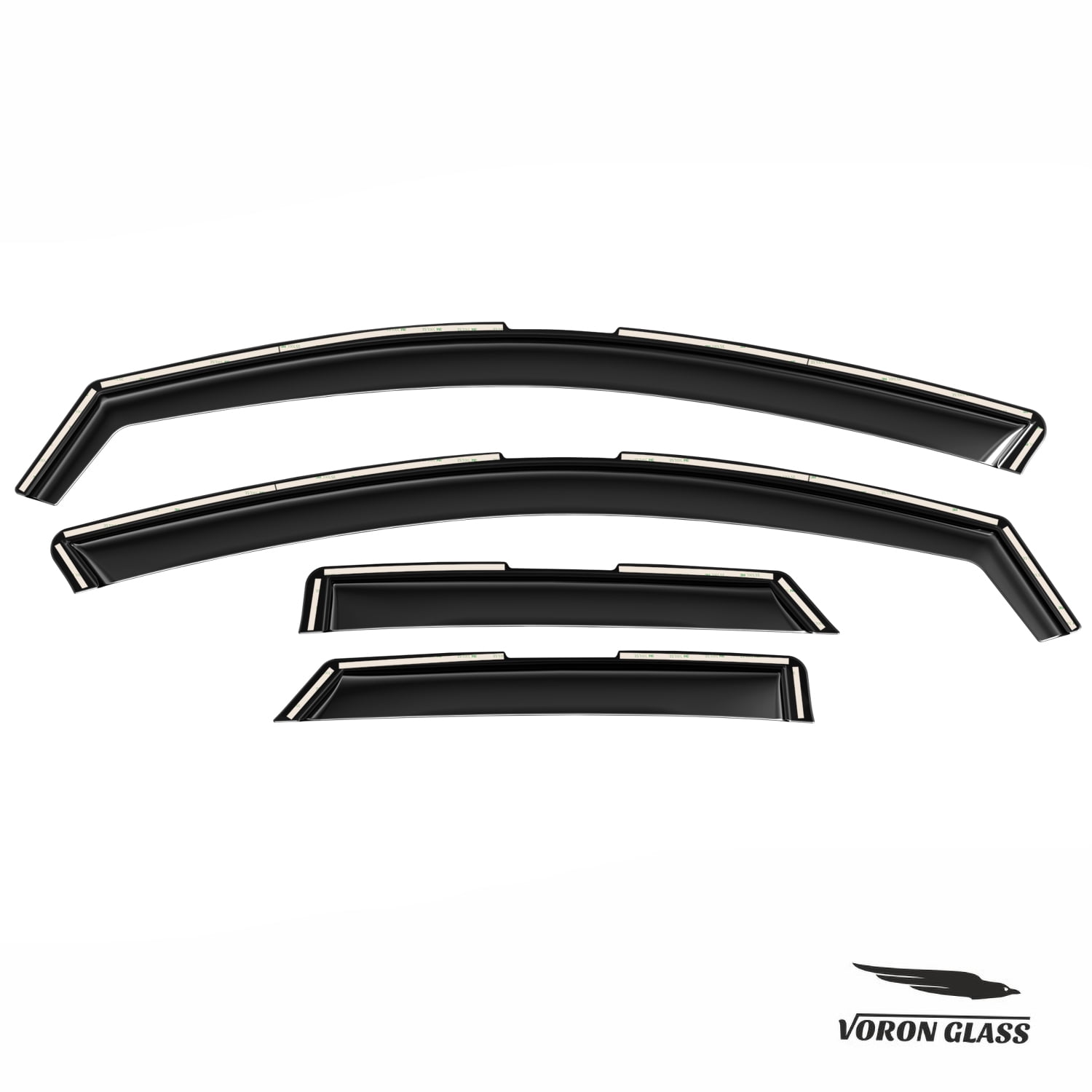 Voron Glass In-Channel Extra Durable Rain Guards for Mazda CX-30 2020-2024, Window Deflectors, Vent Window Visors, 4 Pieces - 200428