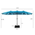 thumbnail image 2 of Mondawe 15ft Double-Sided Solar Patio Umbrella with Base (Included) Large Outdoor Umbrella with Solar Lights, 2 of 8
