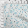 thumbnail image 1 of oneOone Cotton Poplin Sky Blue Fabric Leaves & Flower Sewing Material Print Fabric By The Yard 42 Inch Wide, 1 of 4