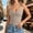 Khaki, variant on Womens Summer Tops Backless Tie Neck Double Lined Basic Halter Tops for Women White M