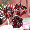 thumbnail image 4 of Vogacara Retro Christmas Hair Rope Plaid Tie Hair Streamer Colorful Festival Tocado Elegante Christmas Scrunchies Elástico Accesorios para el cabello Cuidado del cabello Vogacara CE001746-00, 4 of 6
