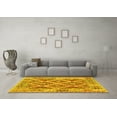 thumbnail image 3 of Ahgly Company Machine Washable Indoor Rectangle Abstract Yellow Contemporary Area Rugs, 5' x 8', 3 of 4