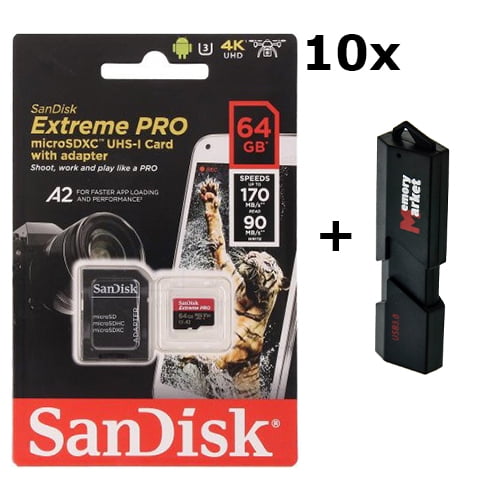 10 Pack Sandisk Extreme Pro 64gb Microsd Xc Class 10 A1 Uhs I Mobile Memory Card 10 Pack Sandisk Extreme Pro 64gb Microsd Xc Class 10 A1 Uhs I Mobile Memory Card