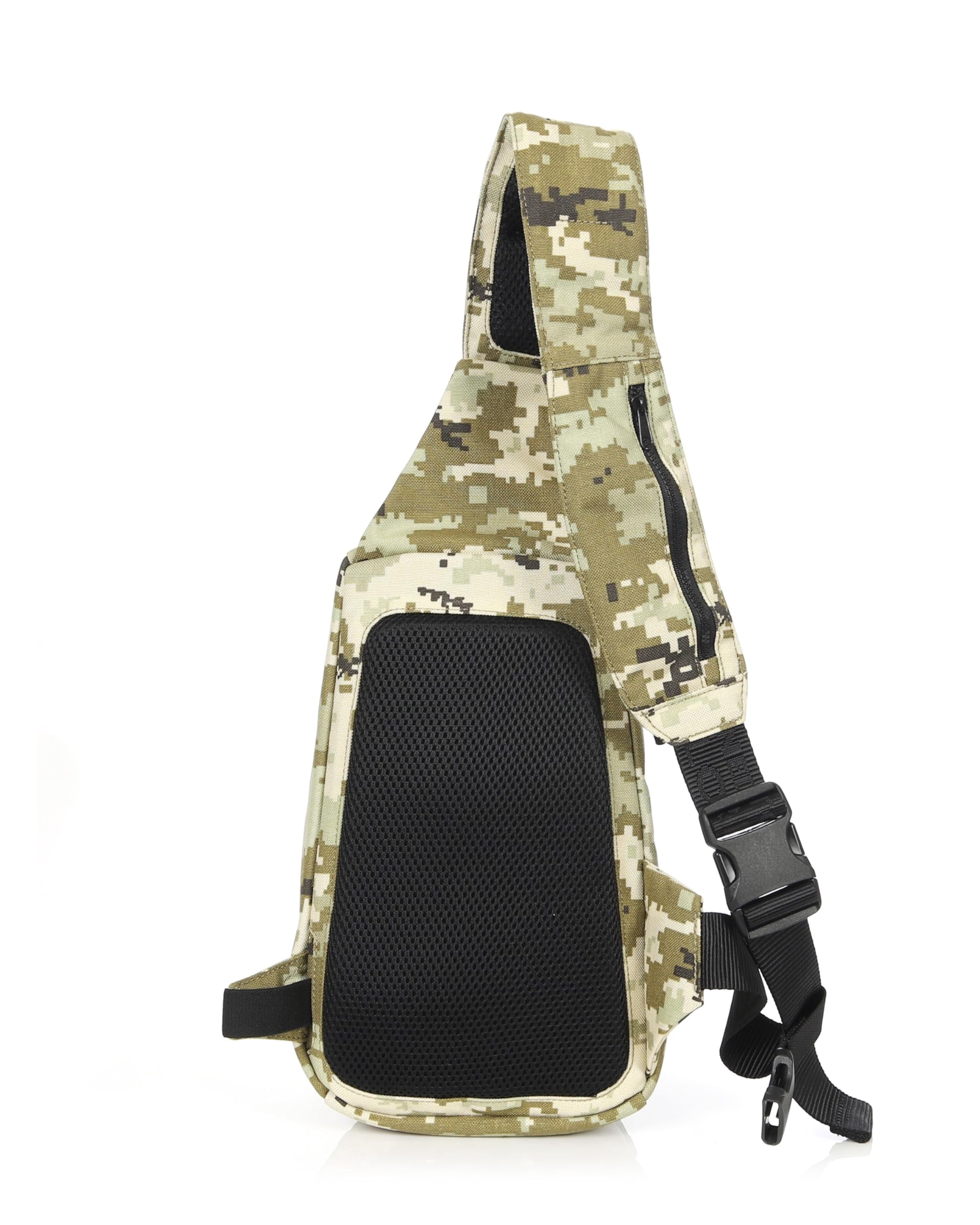 ZIMEGO Tactical Fanny Pack and Crossbody Bag - Utility Sling Bag for Travel and Outdoor, Camo