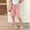 Pink, variant on Girls Bermuda Shorts Lightweight Adjustable Strip Baggy Fit Summer Casual Sports Shorts Pink 8