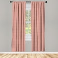 thumbnail image 3 of Ambesonne Rhombus Print Curtains, Retro and Simplistic, Pair of 28"x84", Dried Rose Pale Salmon, 3 of 5