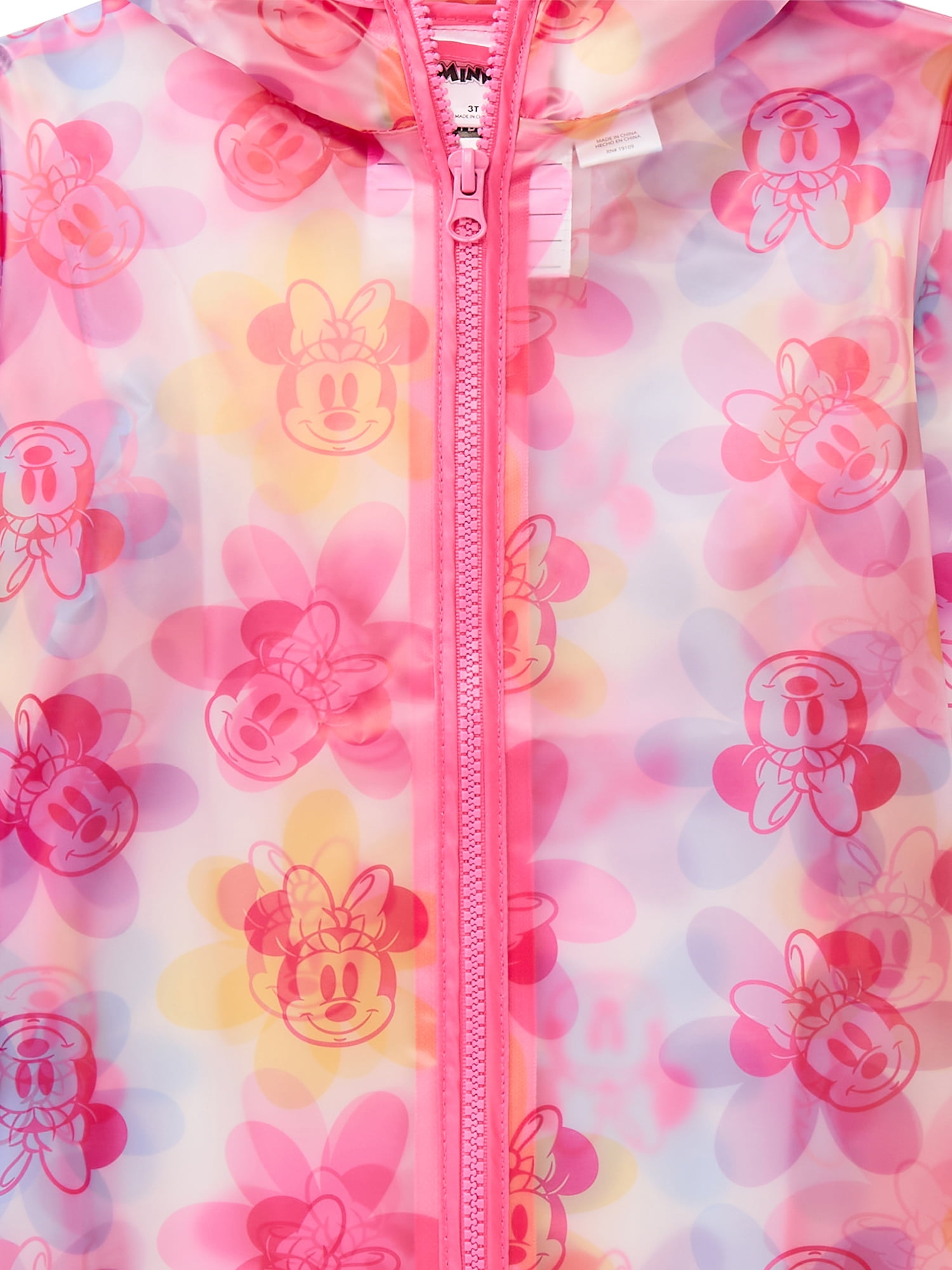 Character Toddler Clear Rain Jacket with Hood, Sizes 2T-5T
