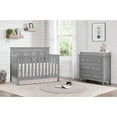 Oxford Baby Farmington 4in1 Convertible Crib, Rustic Gray, Wooden Crib