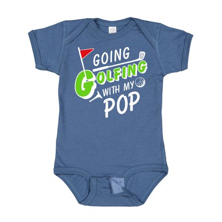 

Inktastic Going Golfing with My Pop- Kids Golf Gift Baby Boy or Baby Girl Bodysuit
