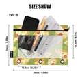 thumbnail image 2 of Dailycode 2 Pack Pencil Pouch for 3 Ring Binder Smooth Zipper Folders with Pockets Clear Window Pencil Case, Cartoon Pizza, 2 of 5