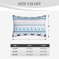 thumbnail image 6 of LNWH Rectangle Pillow Cover, Winter Snowflake Blue Style Cushion Covers Pillowcase for Couch Bedroom Sofa, 16"x24", 6 of 7