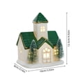 thumbnail image 3 of yuHome Christmas Lighted Snow House Ceramic Decor Ornament | Led Winter Village Tabletop Figurine with Glowing Window | Festive Holiday Mantel Shelf Windowsill Decoration for Home Winter Themed Party, 3 of 7