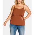 thumbnail image 1 of City Chic Womens Plus Tank Shell Camisole Top Espresso, Espresso, 14W, 1 of 2