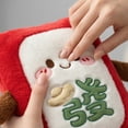 thumbnail image 3 of Fun Expression Mahjong Pillow Red Middle Fortune (Cai) - 11x15 Inch, Cute Cartoon Design, Soft Plush Material - For Home Decor, Sofa Cushion, Bed Pillow, Office Napping, Gifting, 3 of 5