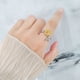 thumbnail image 4 of Rotating Sunflower Initial Letter Rings For Women Anti Anxiety Spinner You Are My Sunshine Stainless Steel Ring Birthday Jewelry, 4 of 5