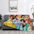 thumbnail image 5 of Manta ligera con estampado de princesas de Disney para sala de estar, dormitorio, habitación de niños, manta cálida, regalo de Navidad, 5 of 5
