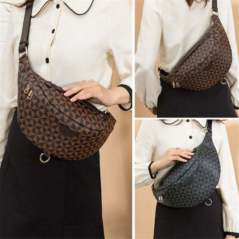 Sling Bag for Women Small Belt Chest Bum Bag Checkered waist Fanny Pack  Crossbody for women Designer-Perfect for On-the-Go Style