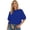 Dark Blue, variant on Womens Oversized Short Sleeve Sweatshirt Crewneck Puff Sleeve Top,L,Black