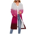 thumbnail image 1 of Chandails à Capuchon pour Femmes Grande Taille Fermeture à Glissière Automne Hiver Mode Décontractée Chandails en Molleton à Capuche avec Poche Mode Imprimée Manches Longues Capuche Poche à Fermeture Éclair Cordon de Serrage Hauts Chandails en Molleton Rose Vif G, 1 of 5