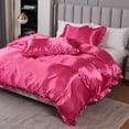 thumbnail image 6 of Move Over Hot Pink Ruffle Comforter Set Queen Satin Comforter Set Hot Pink Ruffle Design Solid Filling, 6 of 6