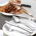 thumbnail image 4 of 36-Piece Cutlery Set with Steak Knives, Stainless Steel Flatware Set for 6, Fancy Silverware Eating Utensils Tableware, Include Fork Spoon Knife, Mirror Finish, Dishwasher Safe, 4 of 7
