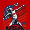 thumbnail image 4 of USA Volleyball Adult Red Crew Neck Short Sleeve Tee-XXL, 4 of 4