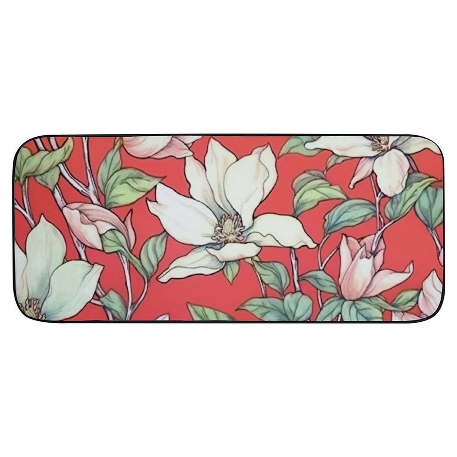 Qinduosi Doormat Chic Tropical Flowers Non-Slip Indoor Entryway Door Mat (Rubber Backing) 19.68*47.24 in