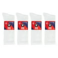 thumbnail image 5 of 12 Pairs of Non-Skid Diabetic Cotton Crew Socks with Non Binding Top (White, Sock Size 13-15), 5 of 7