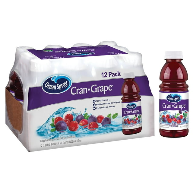 Ocean Spray Cranberry Grape Juice Cocktail 15.2 fl. oz., 12 pk.