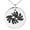 Silver, variant on Stainless Steel Aztec Peace Rune Engraved Small Medallion Circle Charm Pendant Necklace