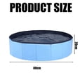 thumbnail image 4 of Piscina plegable para perros, de plástico, para niños, para mascotas, bebés y niños pequeños, 80 x 20 cm, color azul, 4 of 5
