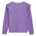 thumbnail image 4 of yocbz Teen Girl Long Sleeve Shirts Long Sleeve Tops for Girls, Warm Turtleneck Thermal Underwear for Kids Purple,Size for 7-8 Years, 4 of 5