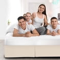 thumbnail image 2 of 600 Thread Count Egyptian Cotton Split Corner Bed Skirt – 18-Inch Drop, Tailored Fit 1-PC Bed Skirt, Grand King, Ivory, 2 of 5