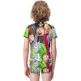 thumbnail image 3 of Rick And Morty Boys 2-Piece Swimsuit Set, Short Sleeve Rash Guard & Swim Trunks, 3 of 7