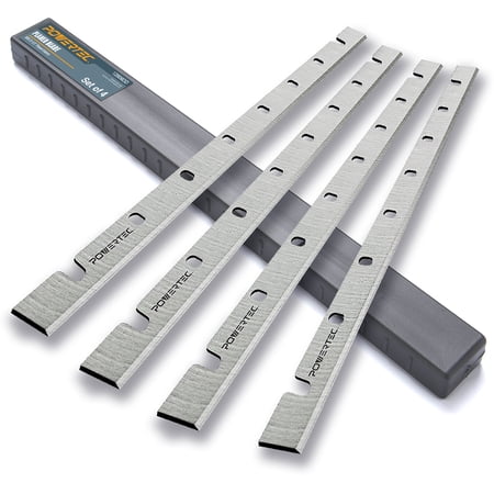UPC: 0843441105022 | POWERTEC 12-1/2  HSS Planer Blades Replacement for DeWalt DW7332 DW733 – Set of 4  12809DD