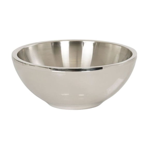 Cal-Mil 23425-12-55 12 x 5 in. Stainless Steel Round Cold Bowl, Silver