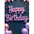 thumbnail image 4 of Yatrandify Glitter Happy Birthday Balloon Banner for Celebration Party Decoration Event Background, 4 of 7