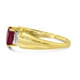 thumbnail image 4 of 14k Yellow Gold Oval Rhodolite Garnet And Diamond Ring, 4 of 6