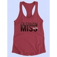 thumbnail image 3 of Fashion Miss Bold Banner Racerback Tank Women -Image by Shutterstock, Female Large, 3 of 4
