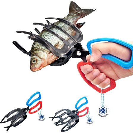 Fish Grippers For Fishing, Fish Grips With 3 Claw & 2 Claw Fishing Pliers Gripper, Metal Fish Grabber Tool Fish Clamp Grippers Fishing Tools (2 Pack)