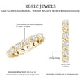 thumbnail image 5 of Rosec Jewels Lab Diamond Wedding Anniversary Ring - Full Eternity Band Ring - EF-VS Quality, 14K Yellow Gold, US 5.50, 5 of 8