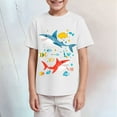 thumbnail image 2 of Hessimy Boys Athletic Shirt Quick Dry Short Sleeve Performance Moisture Wicking T Shirt for Youth,Moisture Wicking(White,7-8 Years), 2 of 4