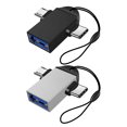 thumbnail image 1 of Miangastore 2Pcs Micro/Type C To USB 3.0 Adapter USB Converter Two-in-One Type C/Micro Adapter USB Transfer Tool, 1 of 8