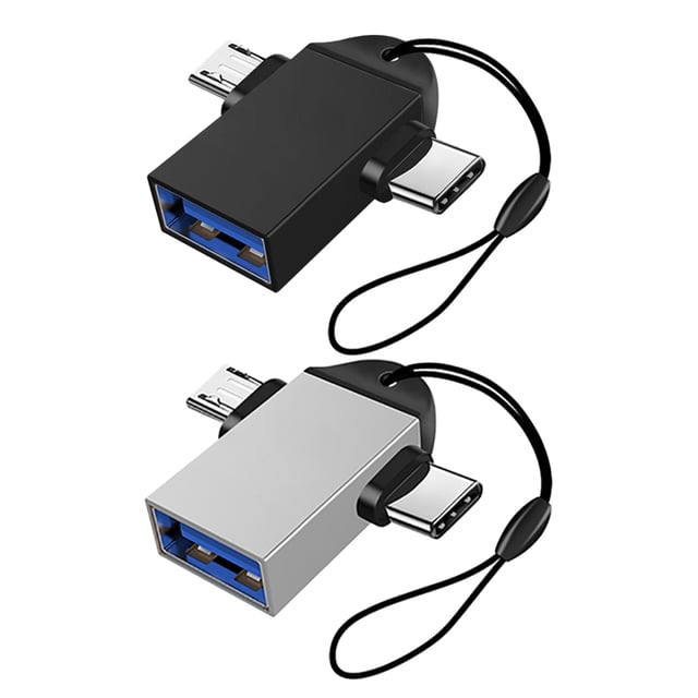 Miangastore 2Pcs Micro/Type C To USB 3.0 Adapter USB Converter Two-in-One Type C/Micro Adapter USB Transfer Tool