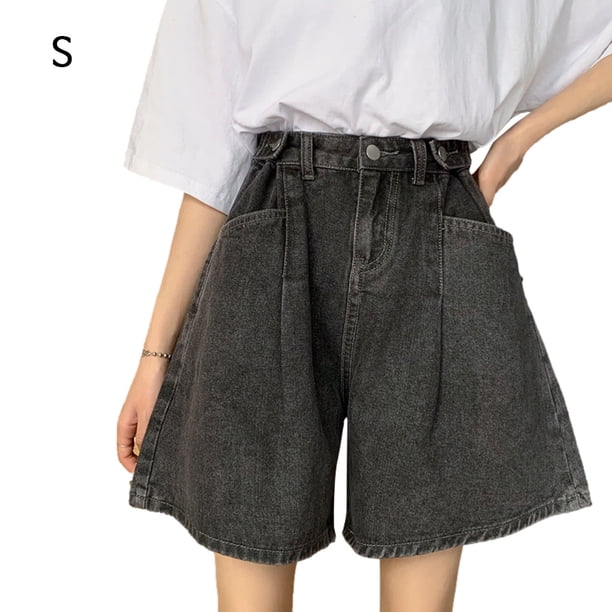 Pantalones cortos de cintura alta para mujer Pantalón corto suelto Pantalón corto de verano S Methold AP001723-09