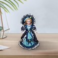 thumbnail image 1 of Muñeca de cerámica de en miniatura para mujer, hermosa casa de muñecas de 40cm con vestido para regalo, adorno, decoración de casa de muñeca Azul oscuro, 1 of 8